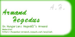 armand hegedus business card